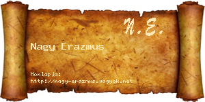 Nagy Erazmus névjegykártya