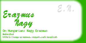 erazmus nagy business card